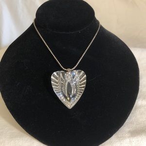 VTG Sterling Silver and Waterford Crystal Heart